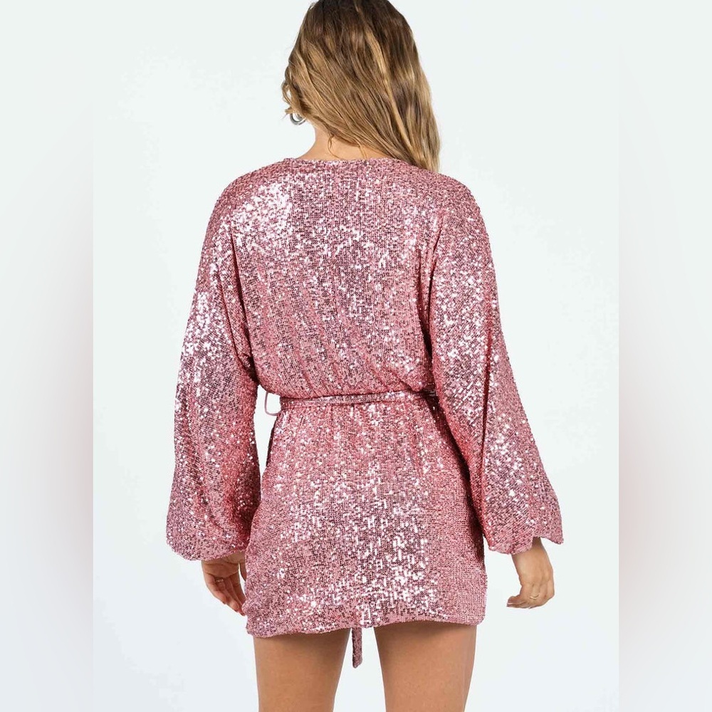 Princess Polly Pink Long sleeve mini dress - Picture 3 of 9